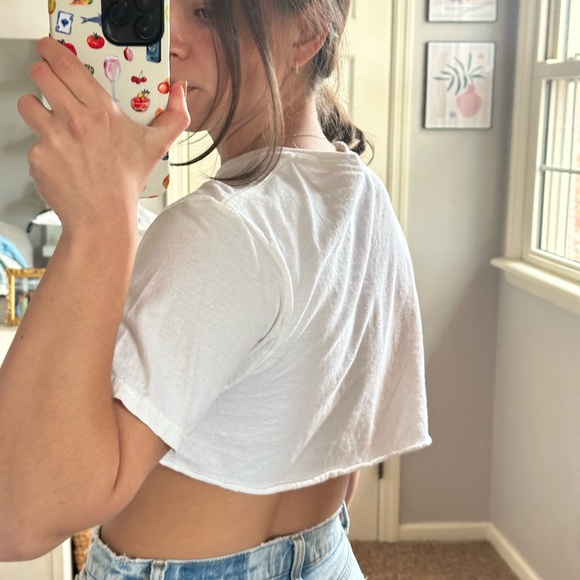 Budweiser Red and Blue Graphic Crop Top - Picture 4 of 5